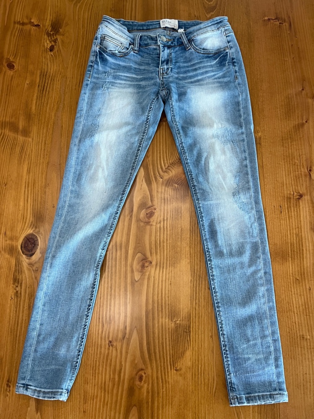 BKE Stella Skinny Jeans 26x31.5 Faded Y2K Stretch Denim